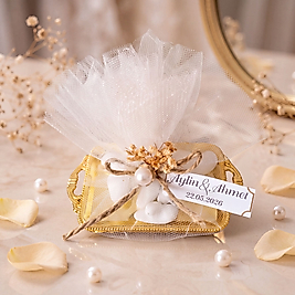 Tepsili incili nikah,nişan ve kına hediyeliği